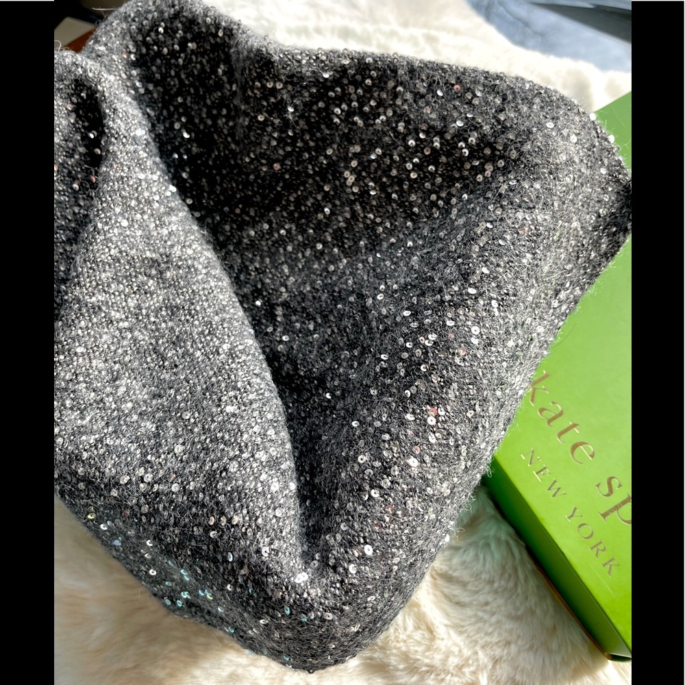 Kate Spade Sequin Wool Funnel Scarf